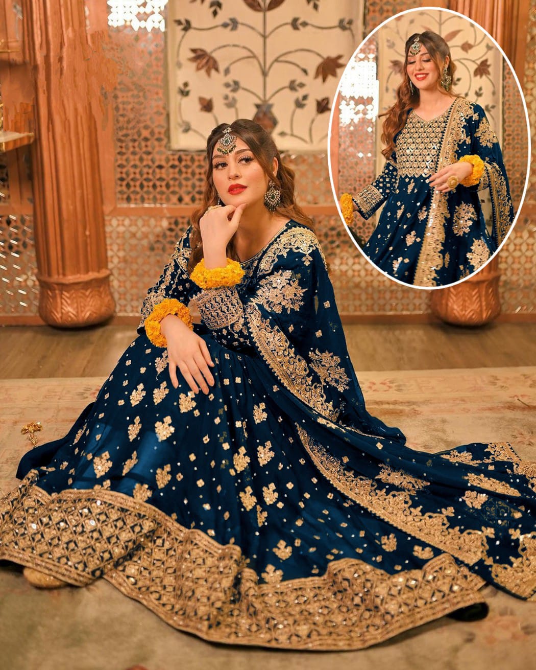 Dupatta And Trouser 3Pcs